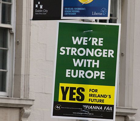 A sign relating to Ireland's referendum on the Lisbon Treaty in 2008