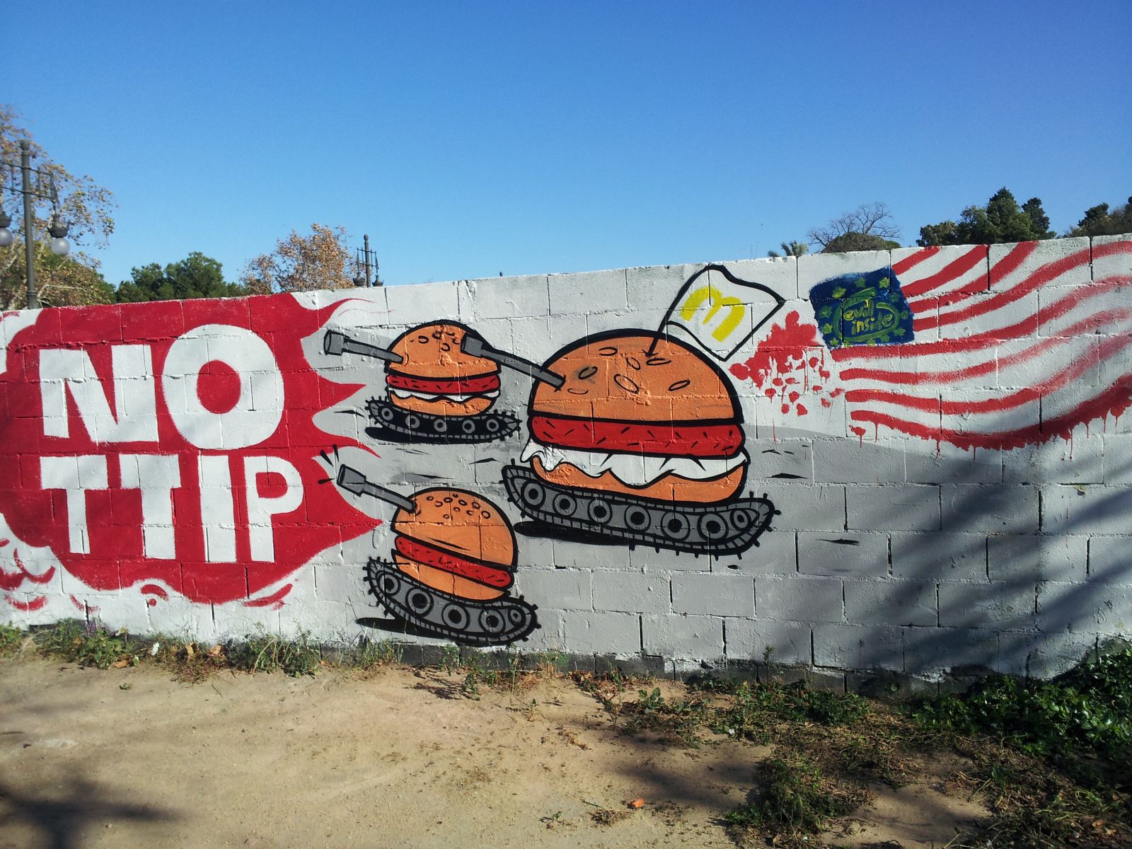 TTIP graffiti in Valencia